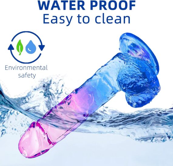 Realistic Clear Silicone 7.8"Dildo in pakistan - Image 2