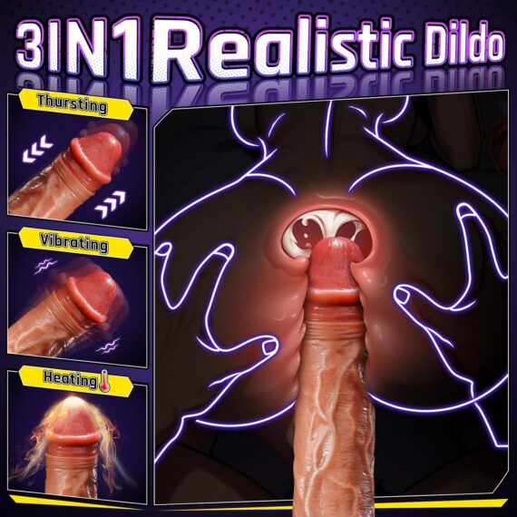 Thrusting G-Spot Anal Toys 9" Dildo in pak - Image 4