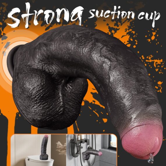 Pure Black Huge Thick 10.8 Inch Dildo in pak - Image 3