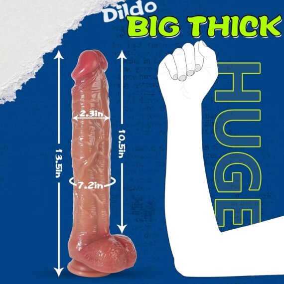 13.5" Thick Movable Foreskin Dildo in pakistan - Image 3