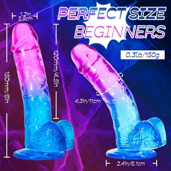 6" Realistic Clear Silicone Dildo in Pakistan - Image 3
