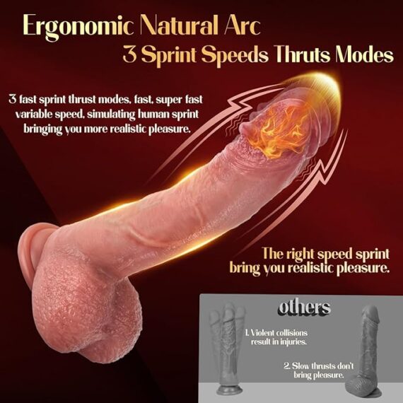 8.5 inches Thrusting Dildo Vibrator toys in pak - Image 4