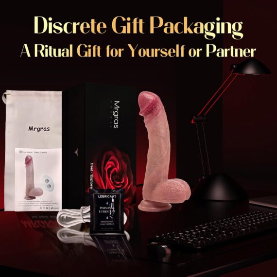 8.5 inches Thrusting Dildo Vibrator toys in pak - Image 2