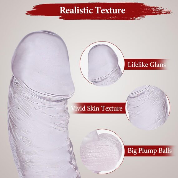 10" Clear Soft Realistic Huge Dildo in pakistan - Image 2